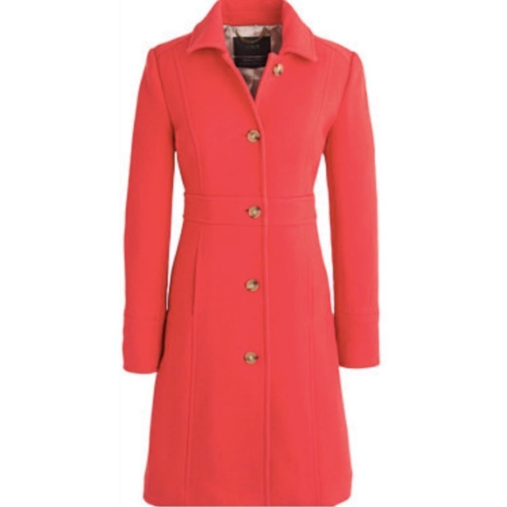 NWOT J. Crew Lady Day in Deep Persimmon Bright Red Orange - Picture 1 of 4